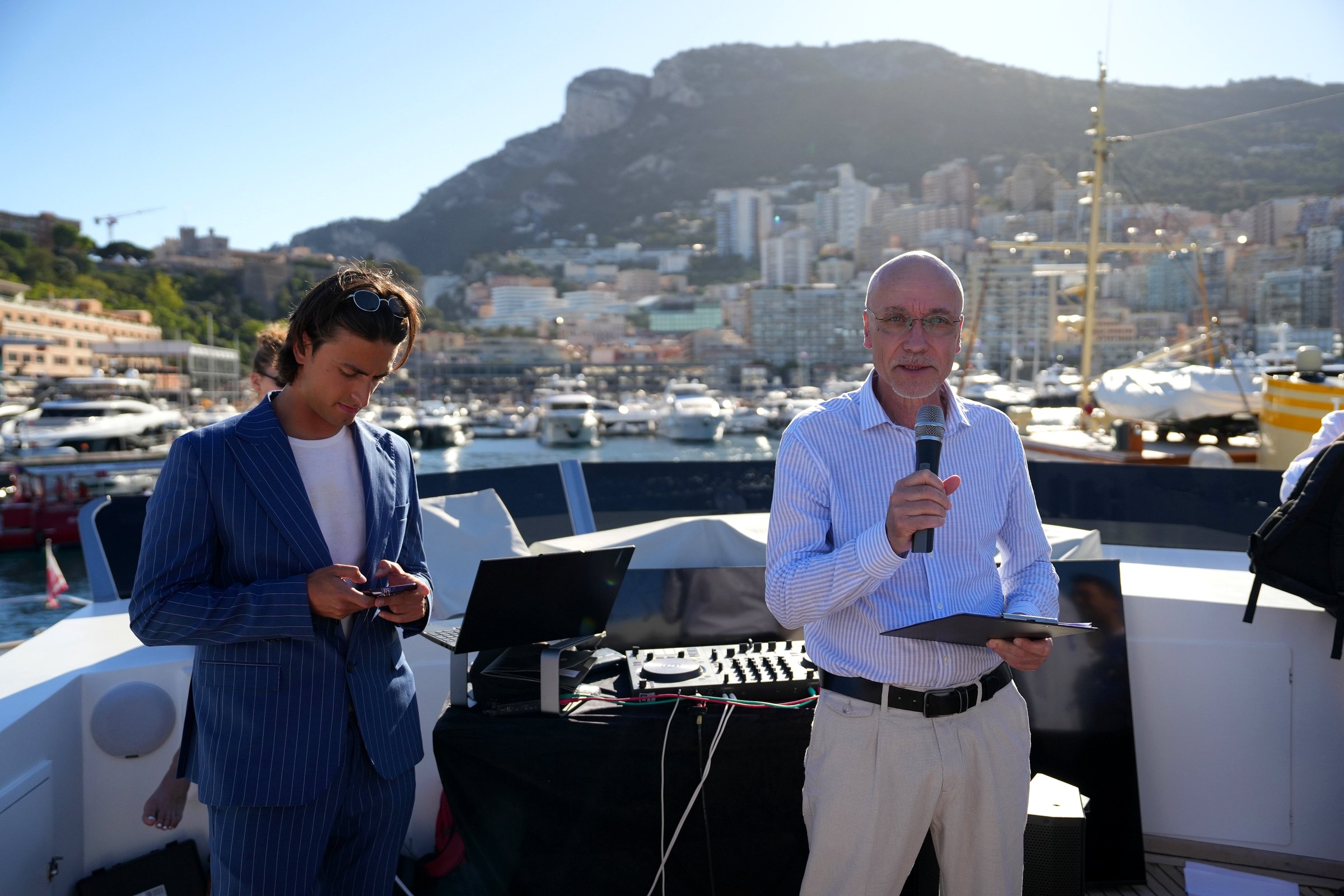 Speaker addressing guests at an Altherum event