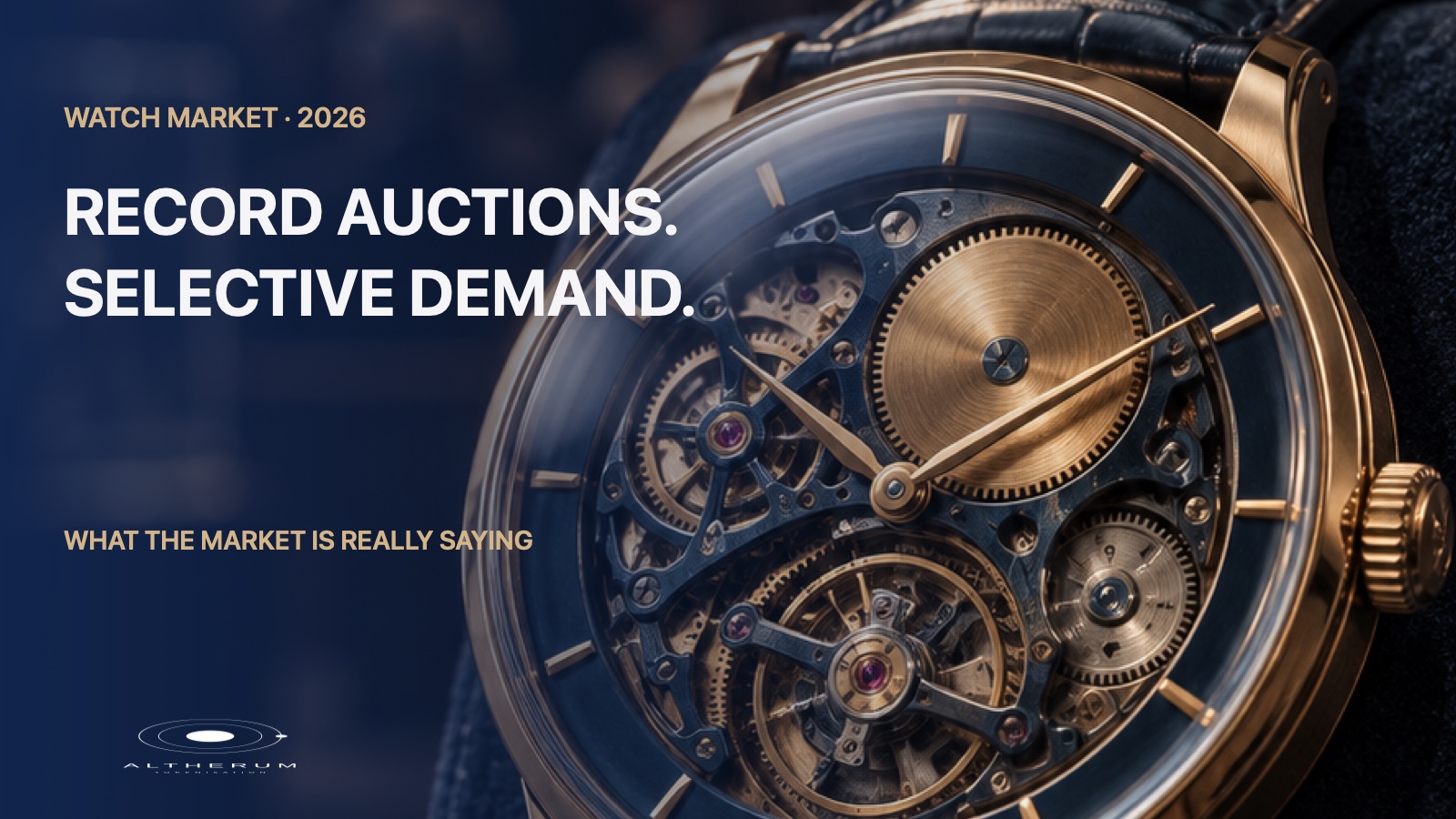 Cover image for the article “Record Auctions, Selective Demand: What the 2026 Watch Market Is Really Saying”