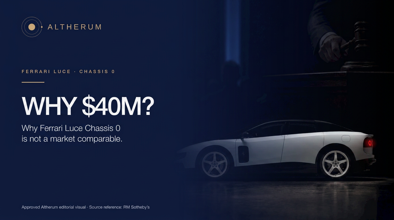 Cover image for the article “Why Ferrari Luce Chassis 0 Sold for $40 Million”